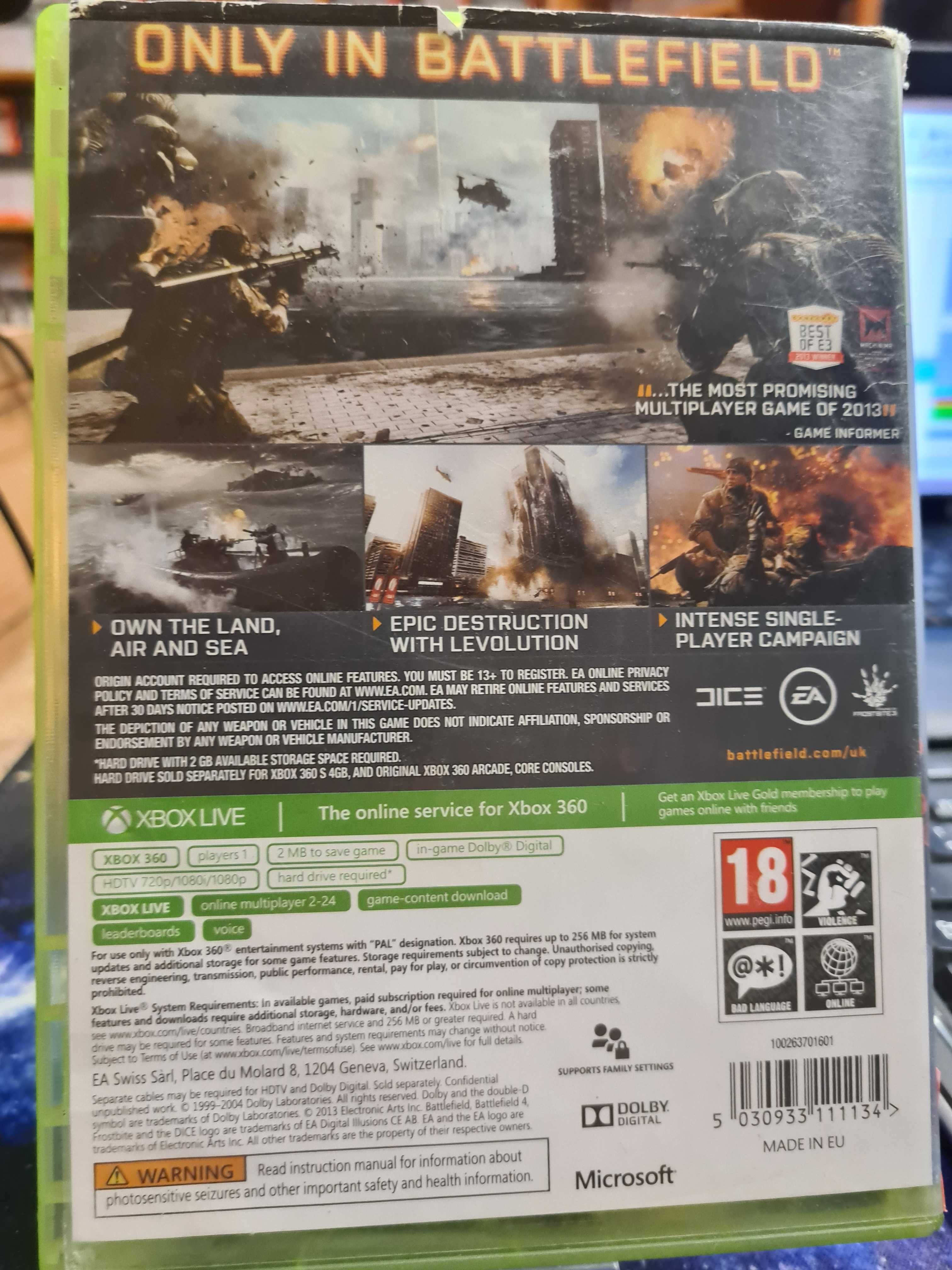 Battlefield 4 XBOX 360,  Sklep Wysyłka Wymiana