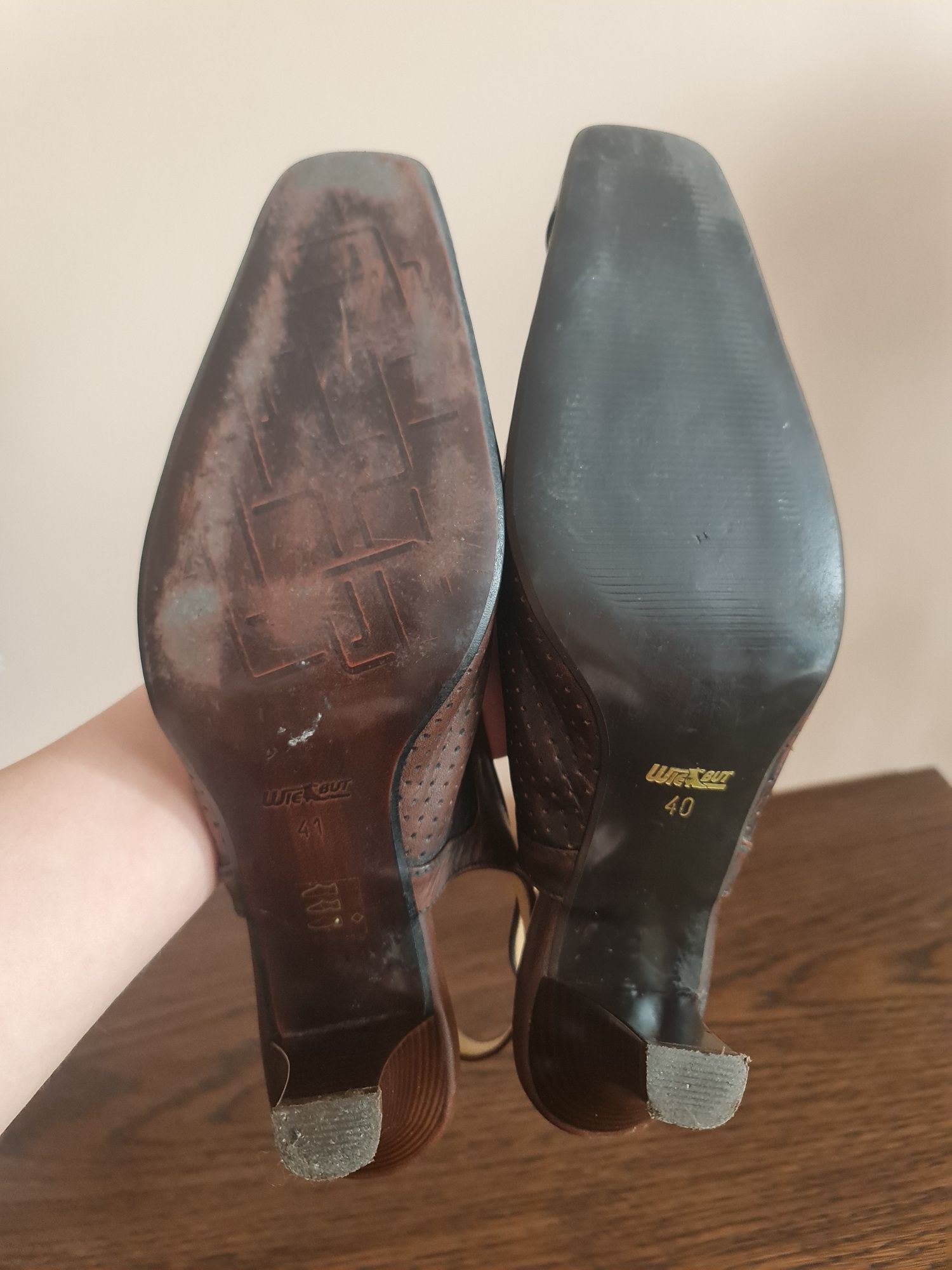 Buty damskie Wielbut skóra naturalna brązowe skórzane sandały