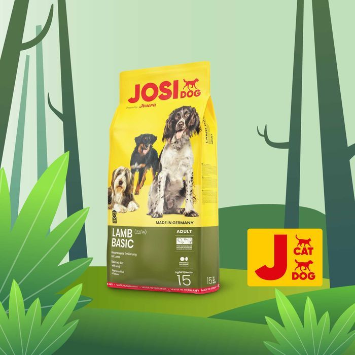 JosiDog Lamb Basic 15кг Корм з ягнятиною для собак. ЙозіДог Лем Бейсік