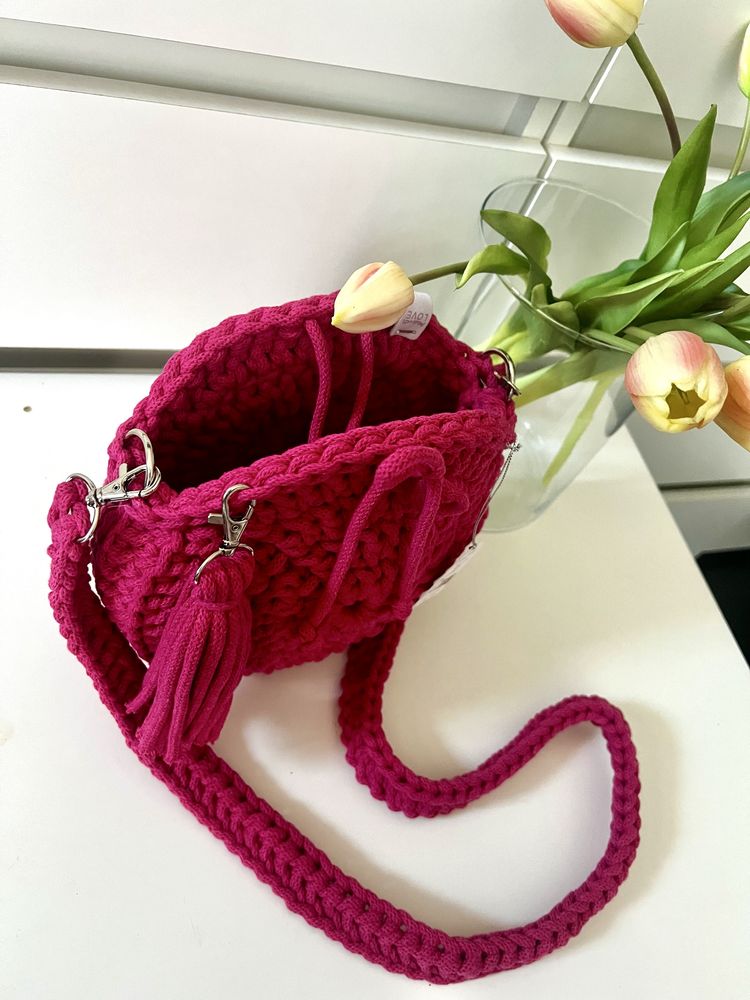Okrągła torebka handmade