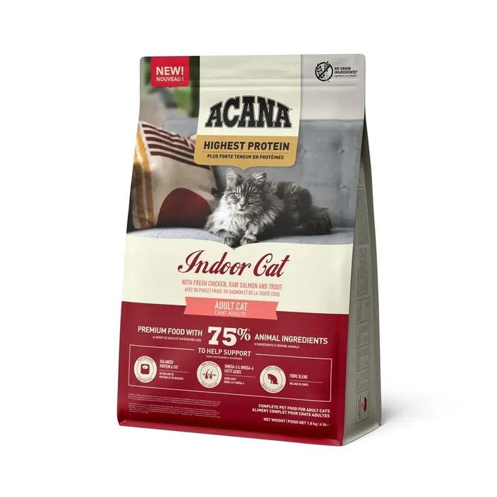 Acana Highest Protein Indoor Cat сухой корм с курицей и рыбой для кота