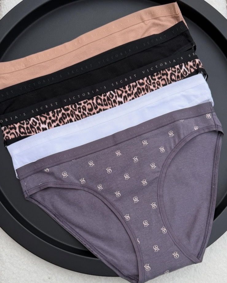 Victorias Secret XS S М L Набор 5 7 трусики трусы стринги Pink подарок