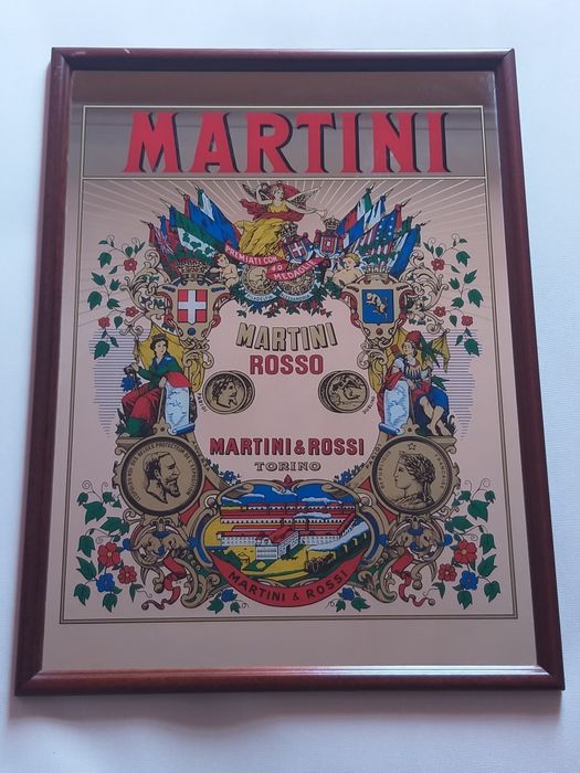 Espelho publicitário vintage MARTINI rosso