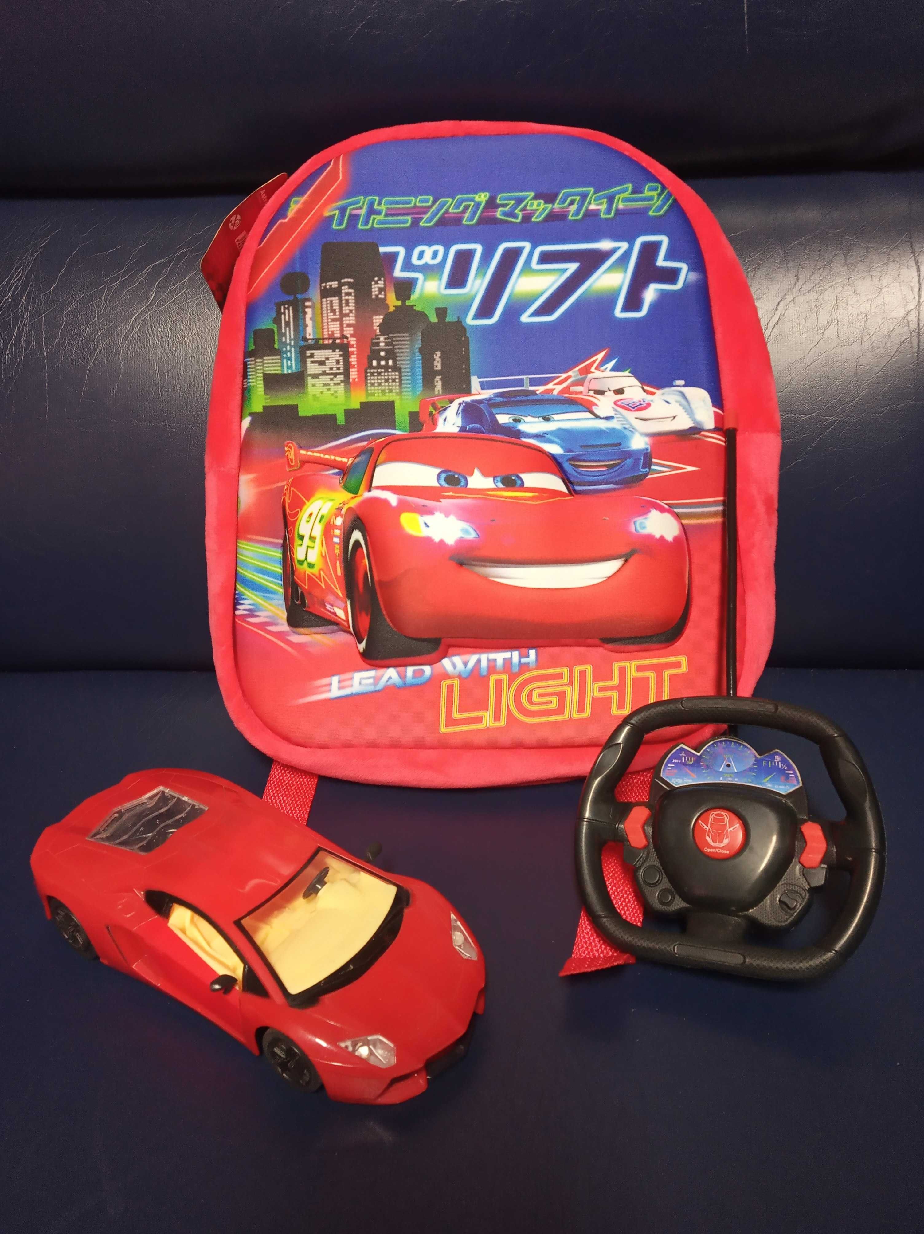 Mochila Faisca McQueen + Carro Telecomandado