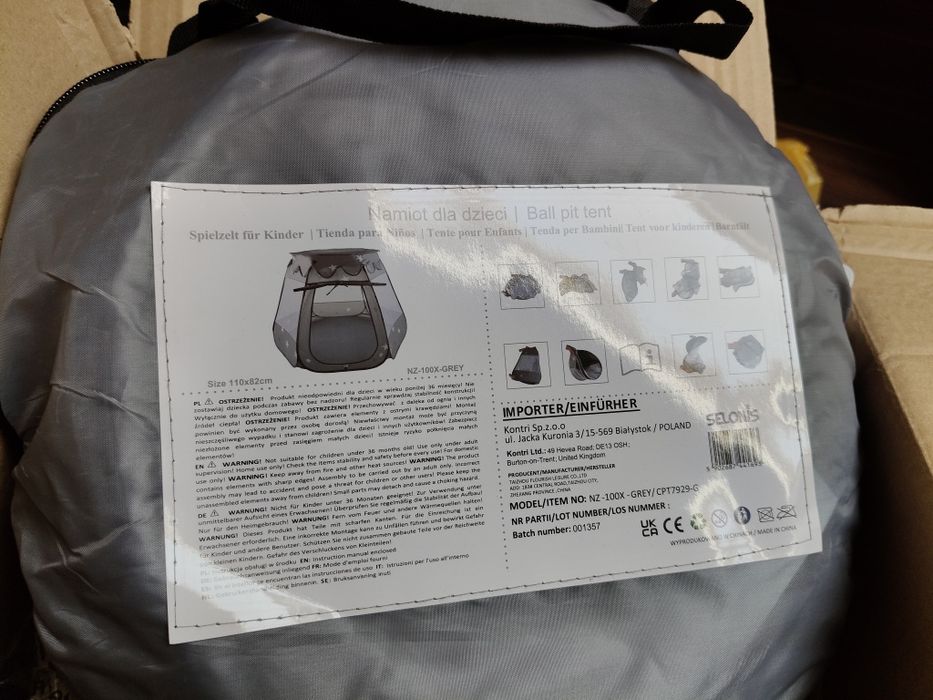 Namiot dla dzieci z pileczkami