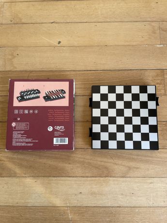 Tabuleiro portatil xadrez e damas premium