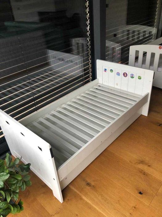 łóżeczko dziecięce 140 x 70 w komplecie wysokie boki dla noworodka