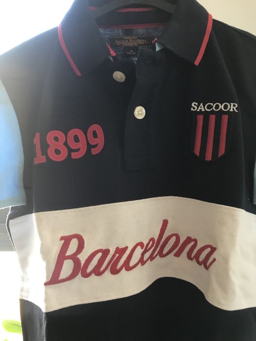 Polo Sacoor Novo 8 anos - Azul e Branco