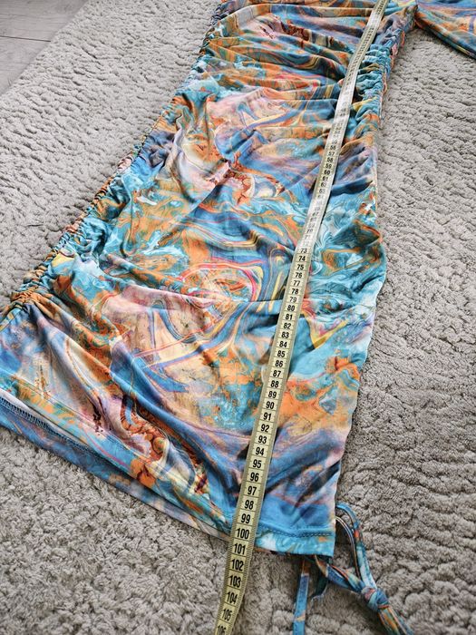 Shein Sukienka midi kolorowa na jedno ramię S 36