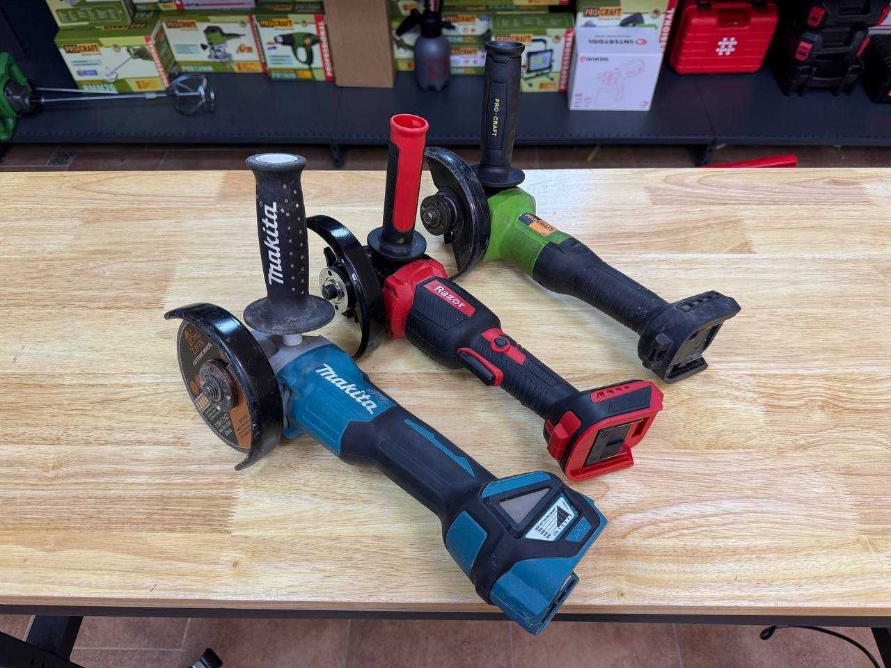 УШМ Makita,Procraft,Razor,Безщеточные болгарки 125регулировка оборотов