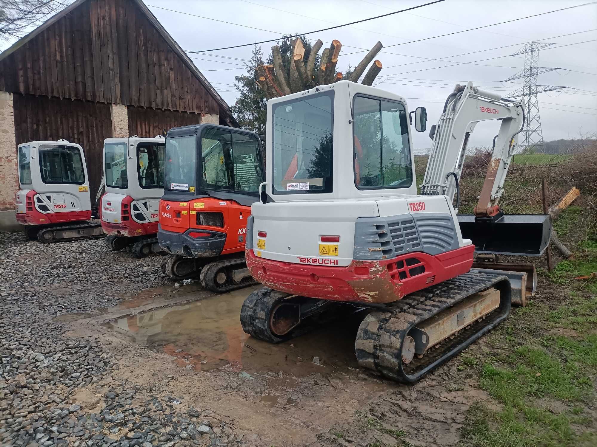 Wynajem minikoparka koparka wozidło 3t 6t wiertnica młot ładowarka 5t