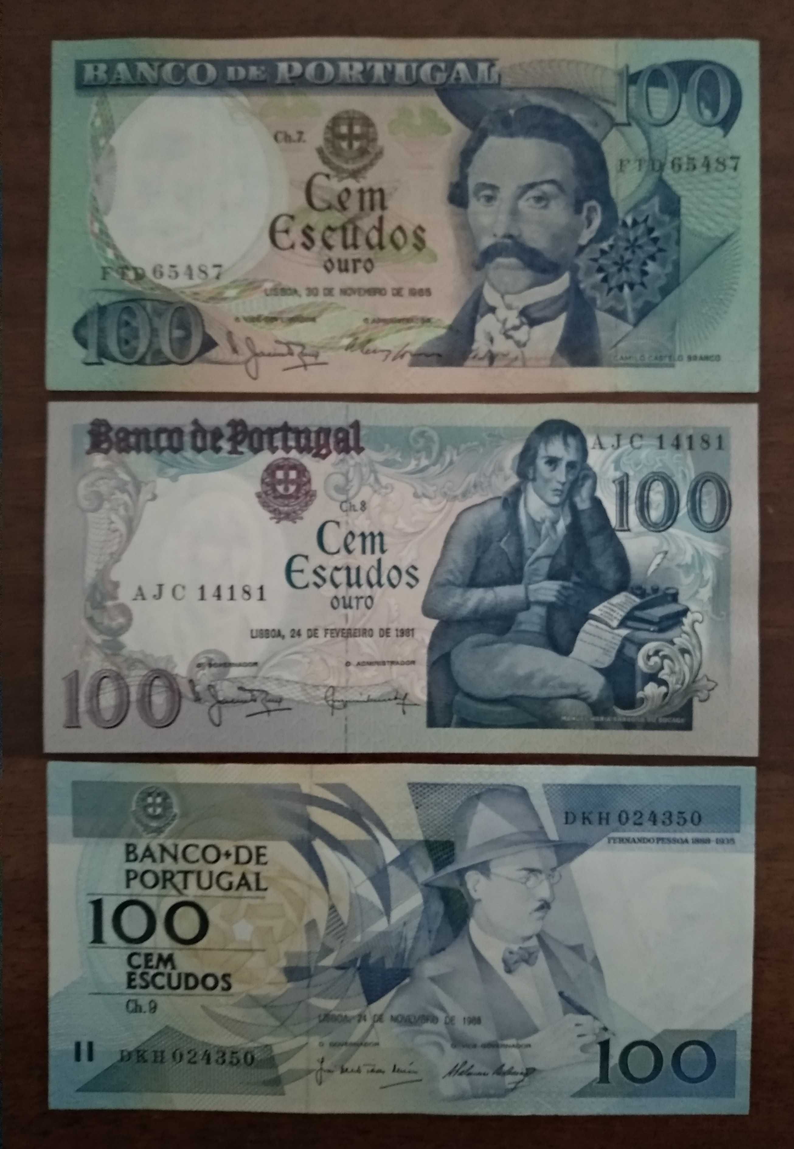 Notas de 100$00 do Banco de Portugal