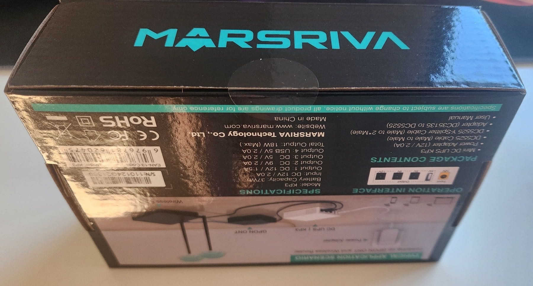 Блок безперебійного живлення Marsriva Smart Mini DC UPS KP3 для роутер