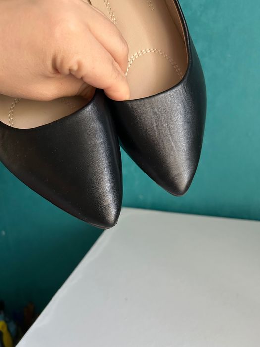 Балетки жіночі чорні 42 розмір еко шкіра