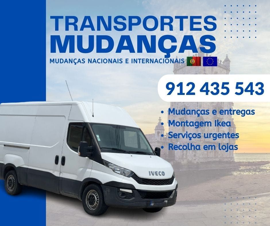 Mudanças, transportes Lisboa/Porto/Algarve