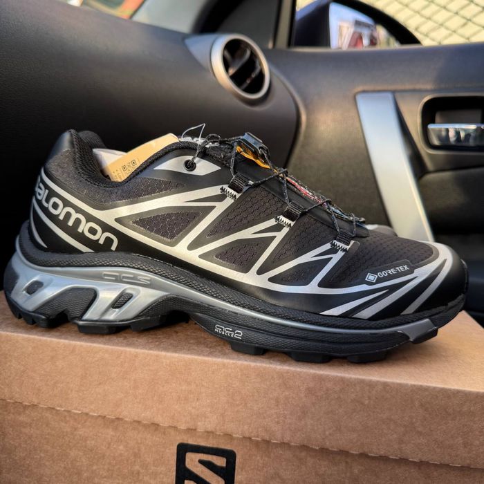 Чоловічі термо кросівки саломон Salomon XT6 Gore Tex black silver