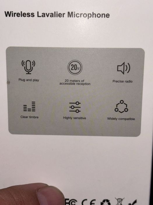 Bezprzewodowy mikrofon 2x Lavalier – Plug & Play do telefonu