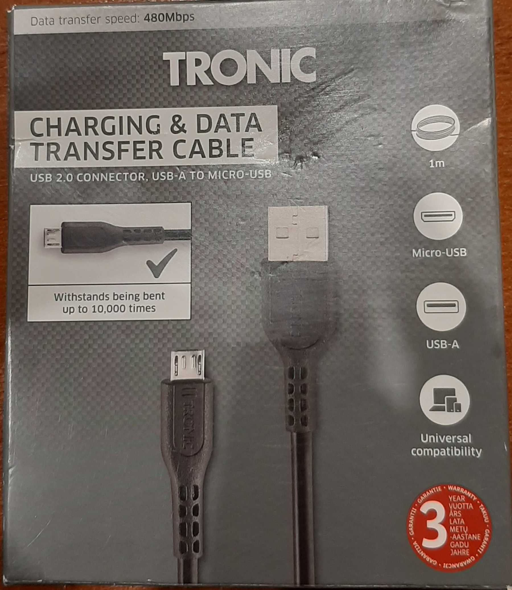 Tronic wtyczka USB 2.0 typu A kabel do ładowania i przenoszenia danych