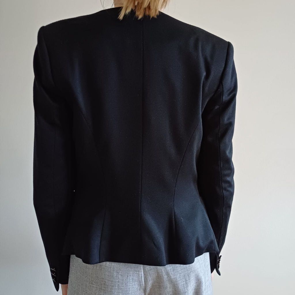 Żakiet h&m czarny dwurzędowy elegancki