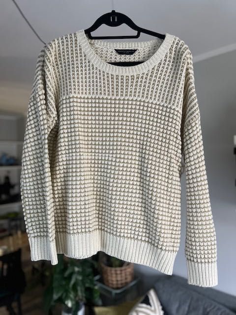 Piękny sweter Dorothy Perkins L/XL złoto beż zima święta