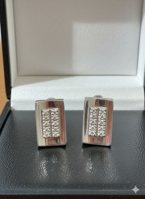 Brincos de Ouro 750 (18k) com Diamantes Naturais