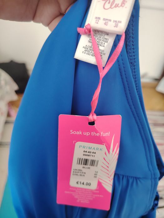 Купальник сдельный яркий синий с чашечками  46-48р M-L