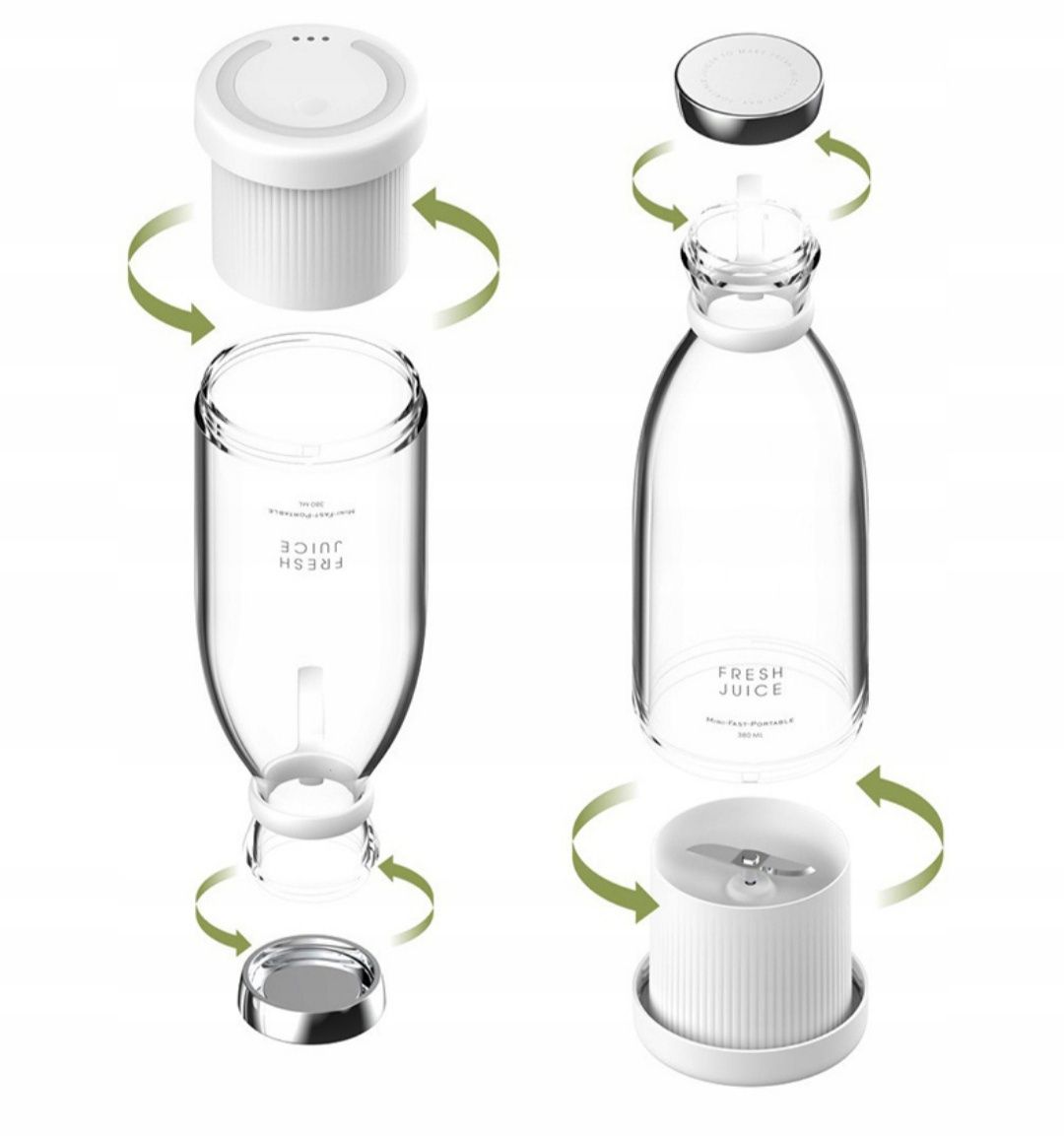 Blender mikser przenośny turystyczny 380ML 40W 24000RPM shaker USB-C