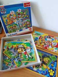 Trefl puzzle 4 w 1 Psi Patrol plus inne gratis pieski paw patrol