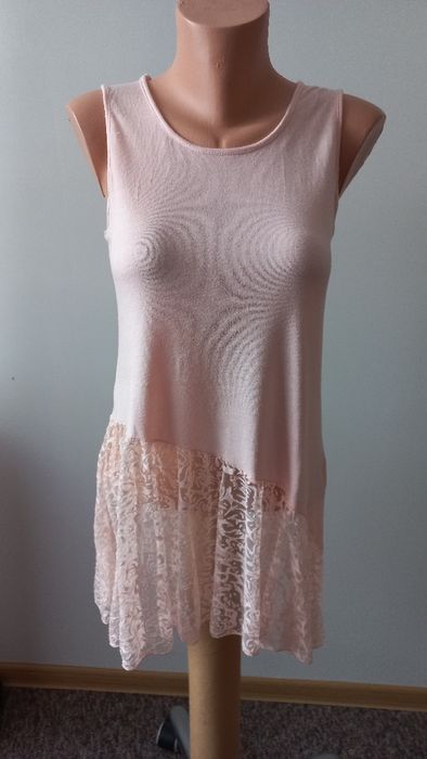 r.M włoska bluzka, tunika z koronką