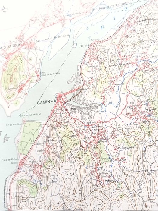 Carta Corografica - Caminha - Escala 1 / 50.000 - Ano 1957