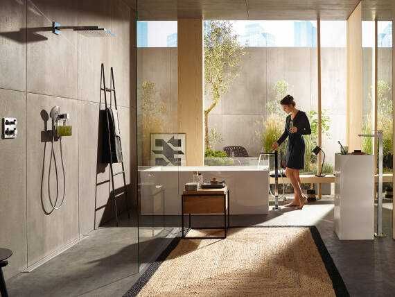 Głowica natrysku RAINDANCE E 300, ścienna chrom HANSGROHE