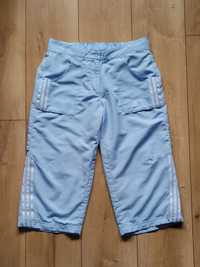 Spodnie rybaczki sportowe błękitne Adidas  roz 38/10/M jak nowe