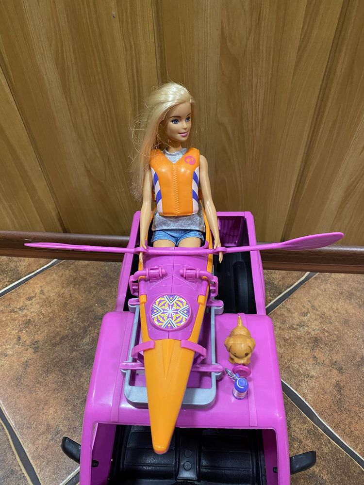 Lalka barbie camper pick-up kajak