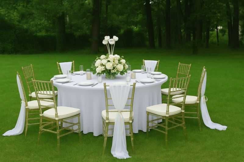 Krzesła chiaviarii wynajem - subtelna elegancja na śluby, komunie!