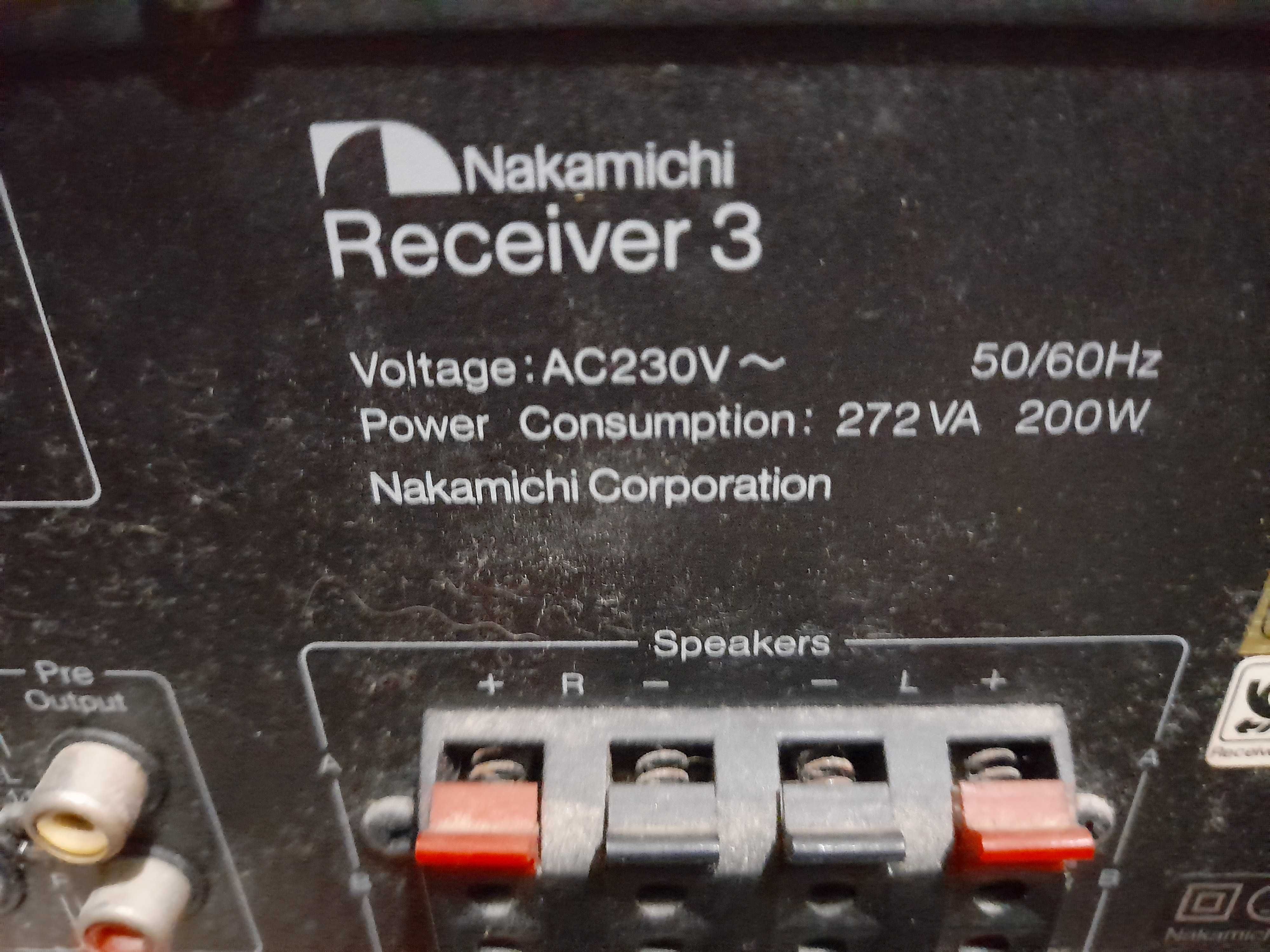 Amplificador NAKAmichi RECEIVER 3 usado, a funcionar e em bom estado.