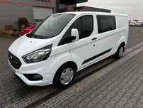 Ford Transit Custom L2 Brygadówka Doka 6-miejsc Salon PL, Jeden Właściciel  NR.205 Klimatyzacja, LIFT, LED, Tempomat, EL. Podgrzewana Szyba Przód
