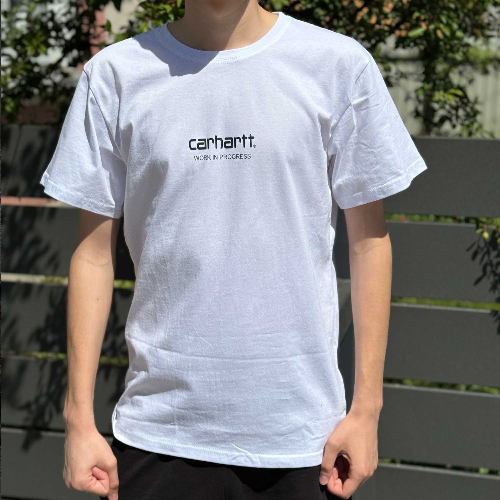 Кархарт / Carhartt футболка белая мужская / Большое Лого / XS S M L XL