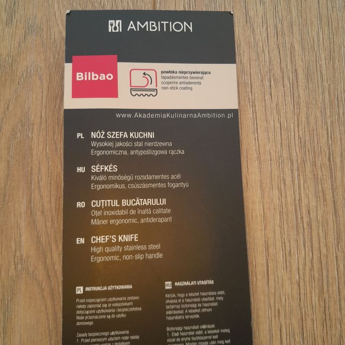 Zestaw dwóch patelni + Nóż