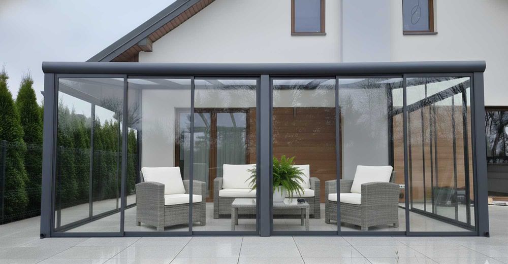 Zadaszenie tarasu 5m x 3m zabudowa tarasu ogród zimowy