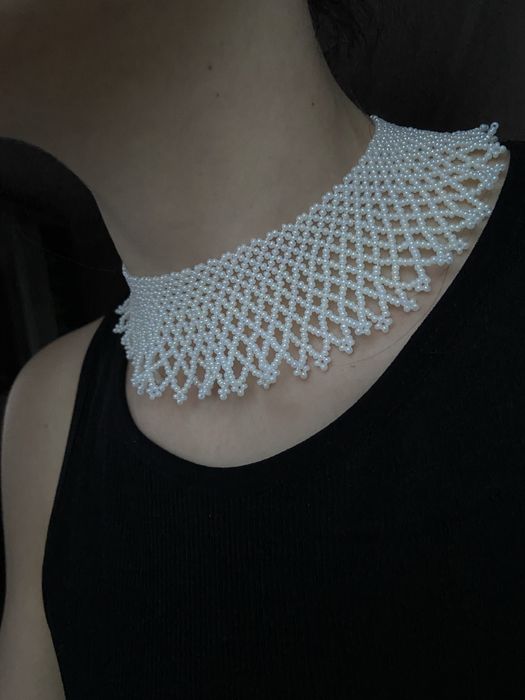 Силянка з бісеру жемчужного кольору