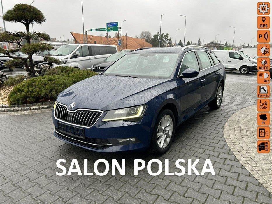Skoda Superb SERWIS, led, bixenon, nawigacja, DSG, PDC, Car Play, el. bagażnik