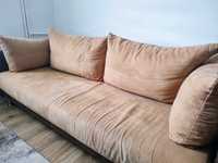 Kanapa sofa 225cm beż brąz