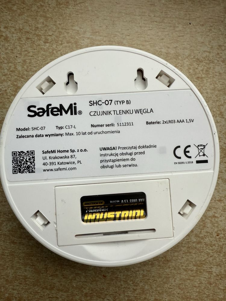 Czujnik czadu carbon monoxide alarm shc-07