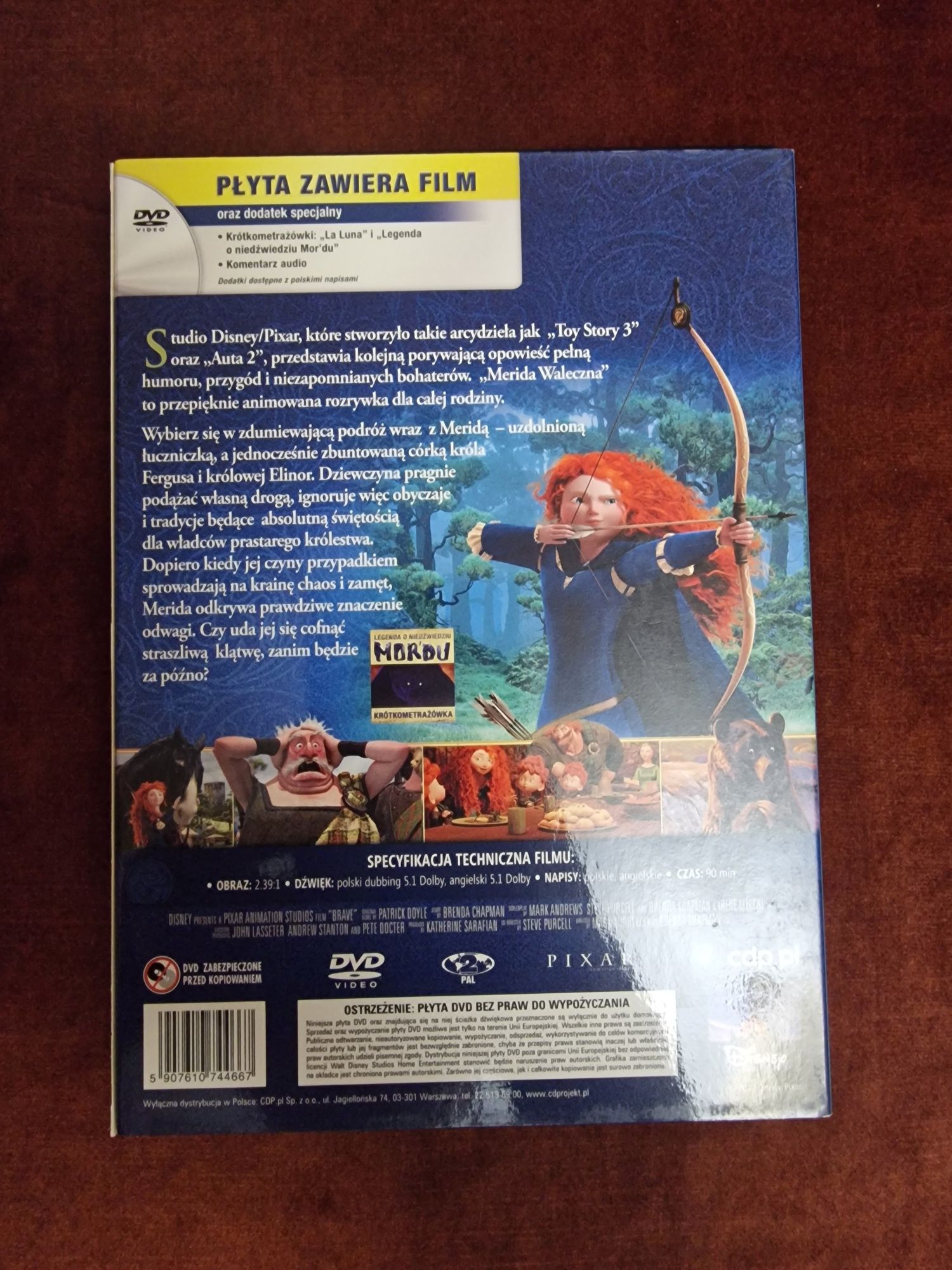 Merida waleczna płyta DVD Disney Pixar