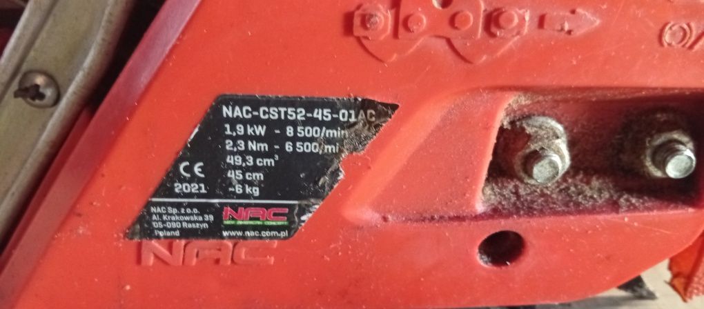 Piła spalinowa NAC cst52 - nie odpala