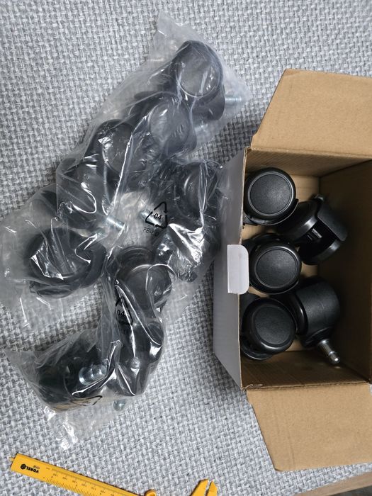 NOWE Kółka do fotela biurowego gamingowego