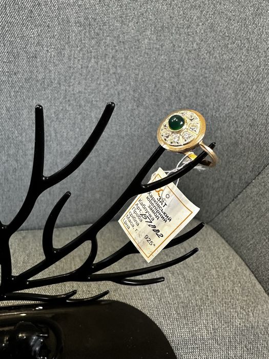 Каблучка срібло в позолоті вінтаж