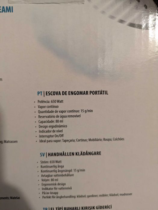 Escova de engomar portátil