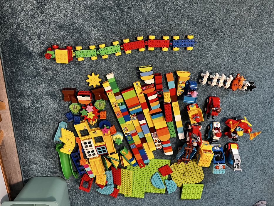 Sprzedam lego duplo- mega zestaw, pojazdy, klocki i inne