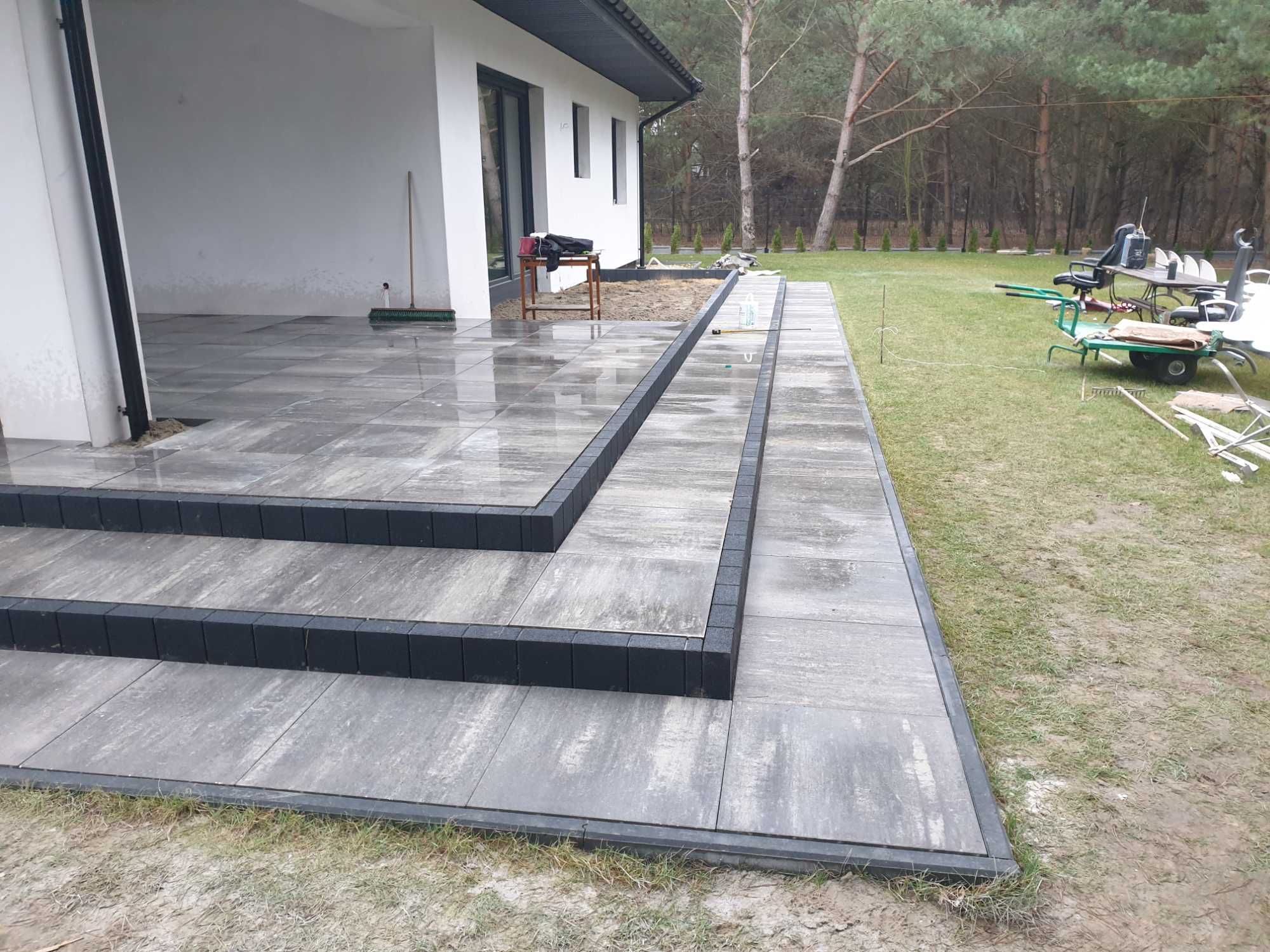 Kompleksowe ukladanie kostki brukowej .